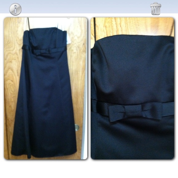 David's Bridal Black Strapless Dress - Picture 3 of 3